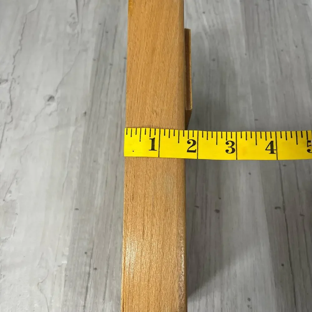 Vintage Hardwood Knife Holder Fruit Wooden Block Wall Mount